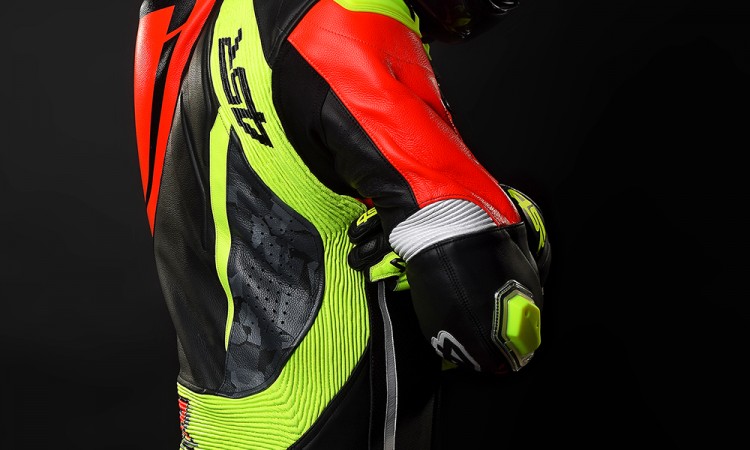 4SR - jednoczęściowy kombinezon motocyklowy Racing Neon AR - Airbag-Ready 05